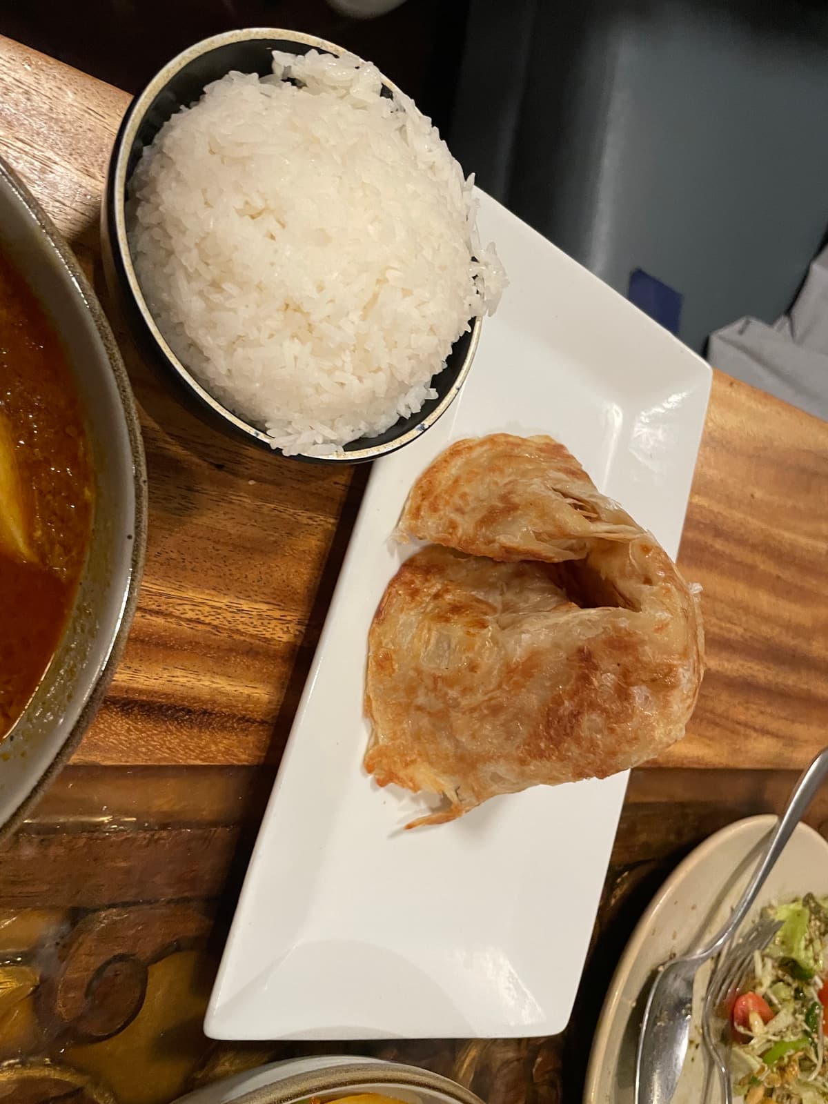 Roti with Coconut Chicken Curry