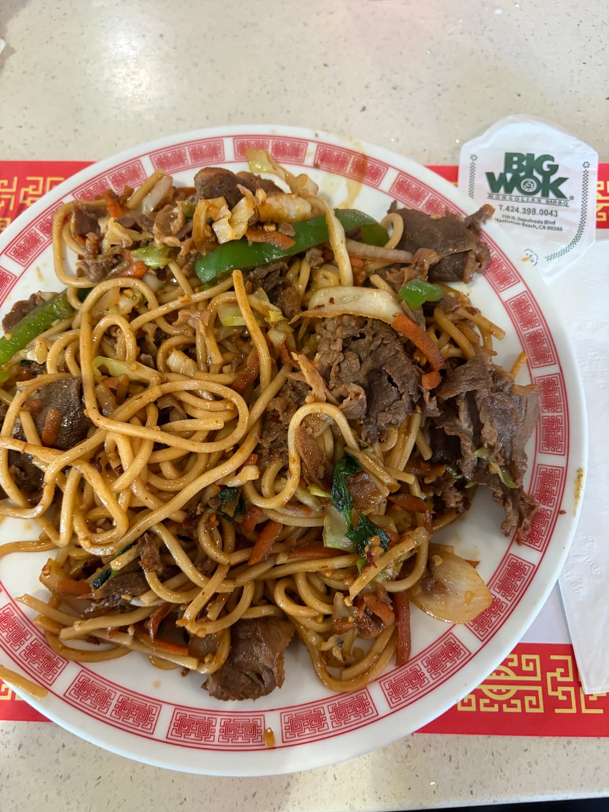 Mongolian BBQ Noodles
